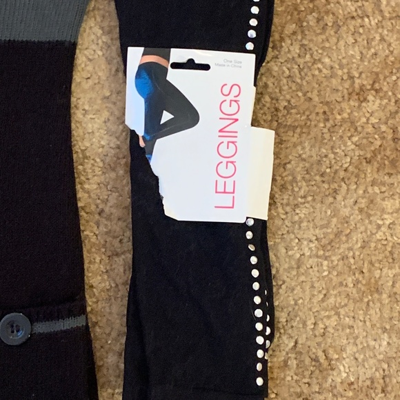 Pre-owned early 2000s MAX Rave Sweater Dress & black studded Leggings - SIZE S - Picture 6 of 12